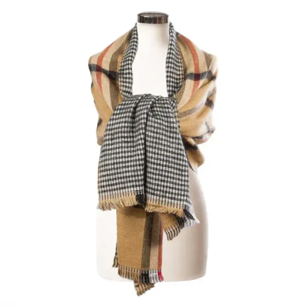 Thomson Camel Tartan Reversible Stole - 100% Acrylic - Scottish Blanket Scarf - Special Gift ! - Image 3