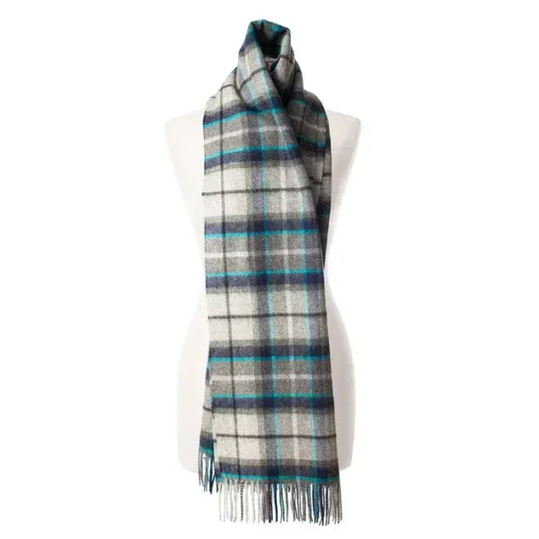 Dover/Grey Check Tweed Tartan Stole - 100% Lambswool - Luxury Scottish Blanket Scarf - Perfect Gift - Image 2