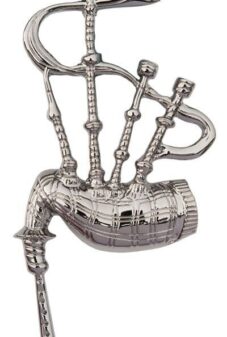 Unique Bagpipes Kilt Pin - High Quality Polished Pewter - Comes in A Gift Box - Gift !